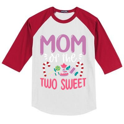 Mom Of The Two Sweet Proud Mother Mama Gift Kids Colorblock Raglan Jersey