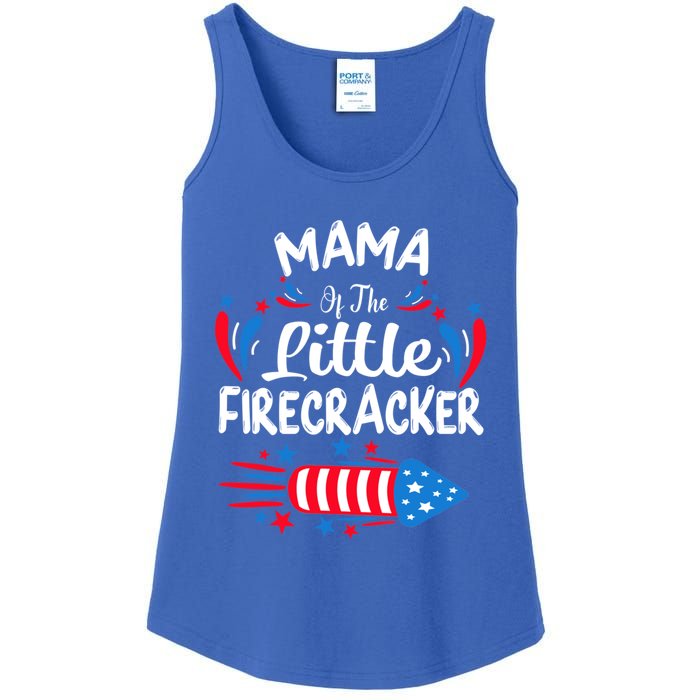 Mama Of The Little Firecracker 4th Of July Birthday Party Gift Ladies Essential Tank