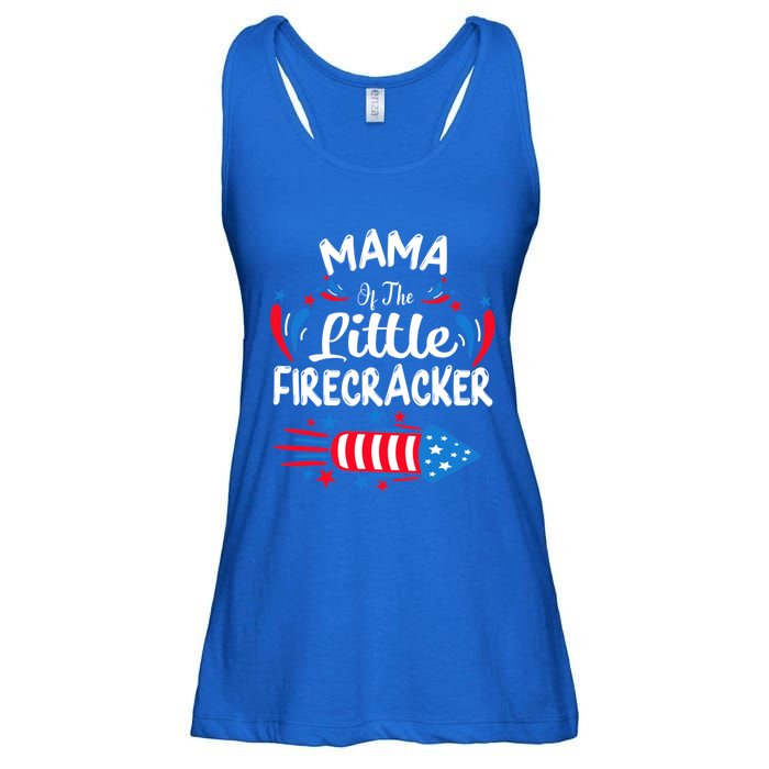 Mama Of The Little Firecracker 4th Of July Birthday Party Gift Ladies Essential Flowy Tank