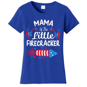 Mama Of The Little Firecracker 4th Of July Birthday Party Gift Women's T-Shirt