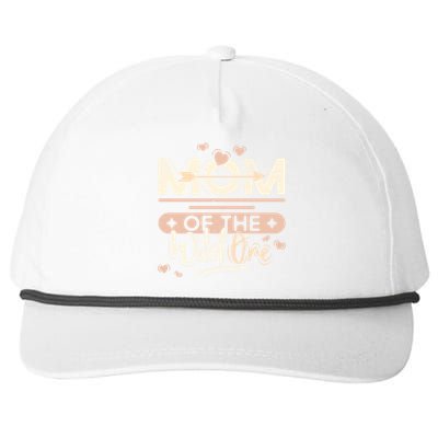 Mom Of The Wild One Heart Mommy Life For Mama Or Grandma Gift Snapback Five-Panel Rope Hat