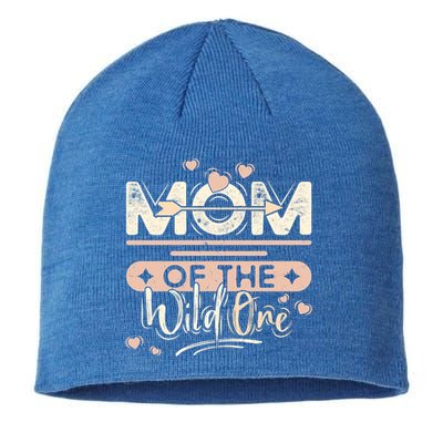 Mom Of The Wild One Heart Mommy Life For Mama Or Grandma Gift Sustainable Beanie