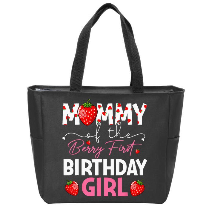 Mommy Of The Berry First Birthday Gifts Girl Strawberry Zip Tote Bag