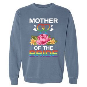 Mother Of The Bride Flower Gay Lesbian Wedding Lgbt Same Sex Gift Garment-Dyed Sweatshirt