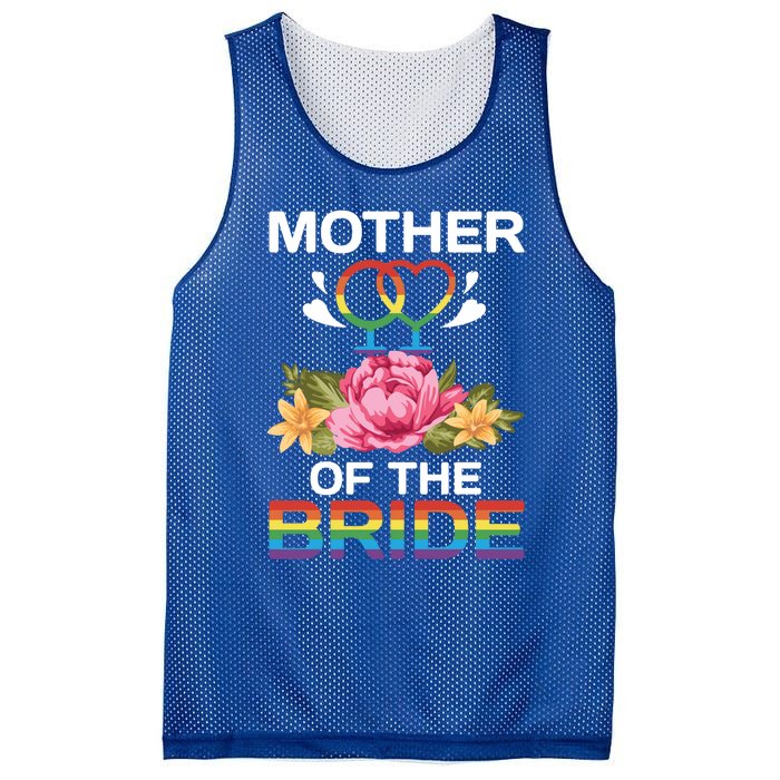 Mother Of The Bride Flower Gay Lesbian Wedding Lgbt Same Sex Gift Mesh Reversible Basketball Jersey Tank