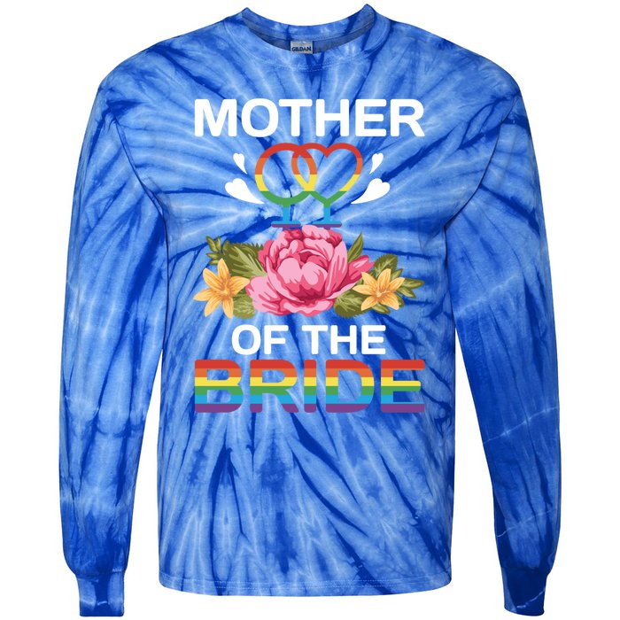 Mother Of The Bride Flower Gay Lesbian Wedding Lgbt Same Sex Gift Tie-Dye Long Sleeve Shirt