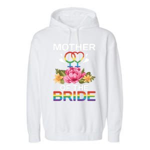 Mother Of The Bride Flower Gay Lesbian Wedding Lgbt Same Sex Gift Garment-Dyed Fleece Hoodie