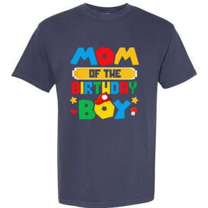 Mom Of The Birthday Boy Game Gaming Mom And Dad Family Garment-Dyed Heavyweight T-Shirt