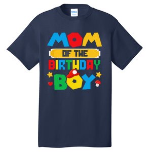 Mom Of The Birthday Boy Game Gaming Mom And Dad Family Tall T-Shirt