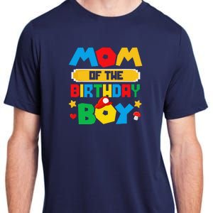 Mom Of The Birthday Boy Game Gaming Mom And Dad Family Adult ChromaSoft Performance T-Shirt