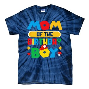 Mom Of The Birthday Boy Game Gaming Mom And Dad Family Tie-Dye T-Shirt