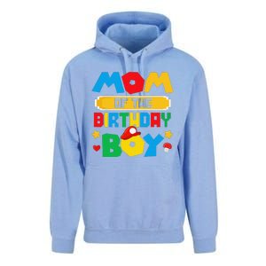 Mom Of The Birthday Boy Game Gaming Mom And Dad Family Unisex Surf Hoodie