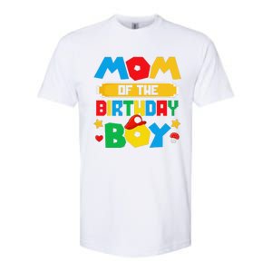 Mom Of The Birthday Boy Game Gaming Mom And Dad Family Softstyle CVC T-Shirt