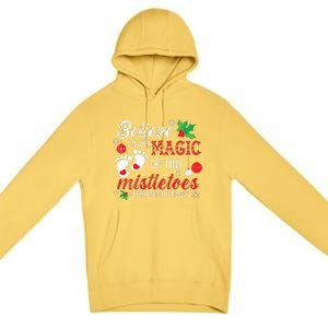 Magic Of Tiny Mistletoes Labor And Delivery Christmas Premium Pullover Hoodie