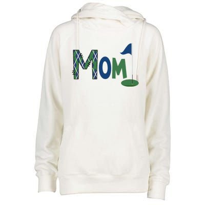 Mom Of The Birthday Boy Hole In One Golf Sport Matching Womens Funnel Neck Pullover Hood