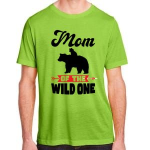 Mom Of The Wild One Papa Bear Gift Adult ChromaSoft Performance T-Shirt