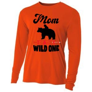 Mom Of The Wild One Papa Bear Gift Cooling Performance Long Sleeve Crew