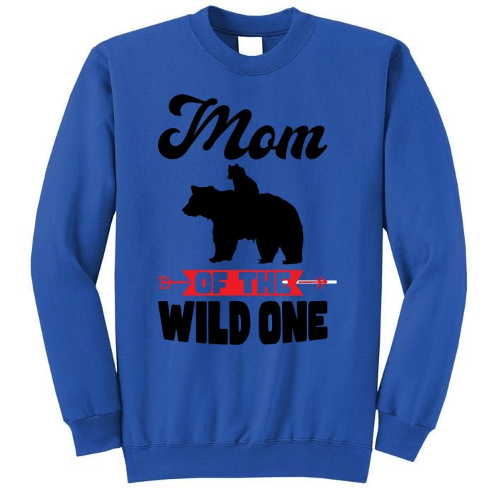 Mom Of The Wild One Papa Bear Gift Sweatshirt