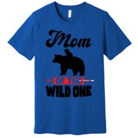 Mom Of The Wild One Papa Bear Gift Premium T-Shirt