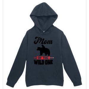 Mom Of The Wild One Papa Bear Gift Urban Pullover Hoodie