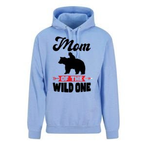 Mom Of The Wild One Papa Bear Gift Unisex Surf Hoodie