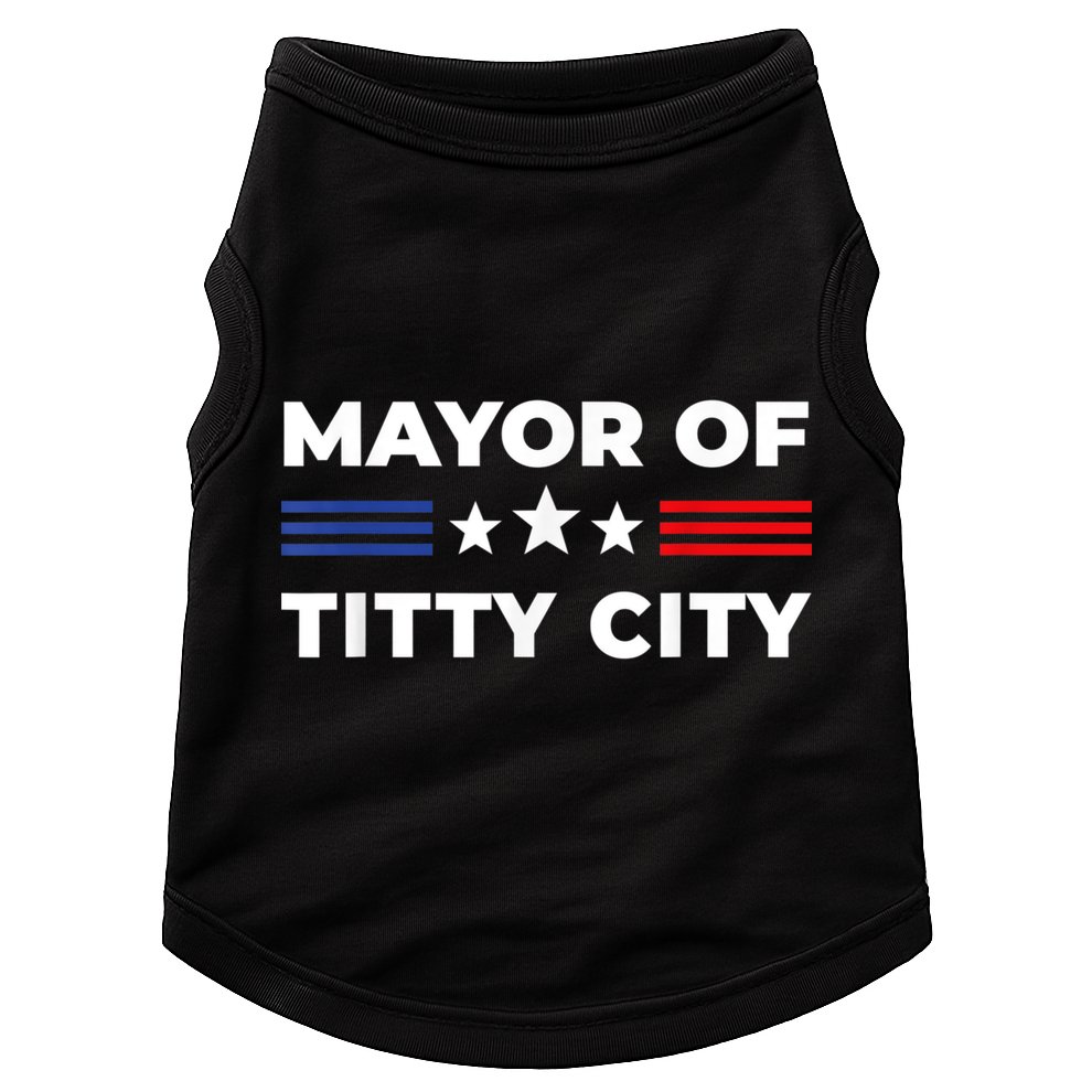 Mayor Of Titty City Funny Gift Doggie Tank