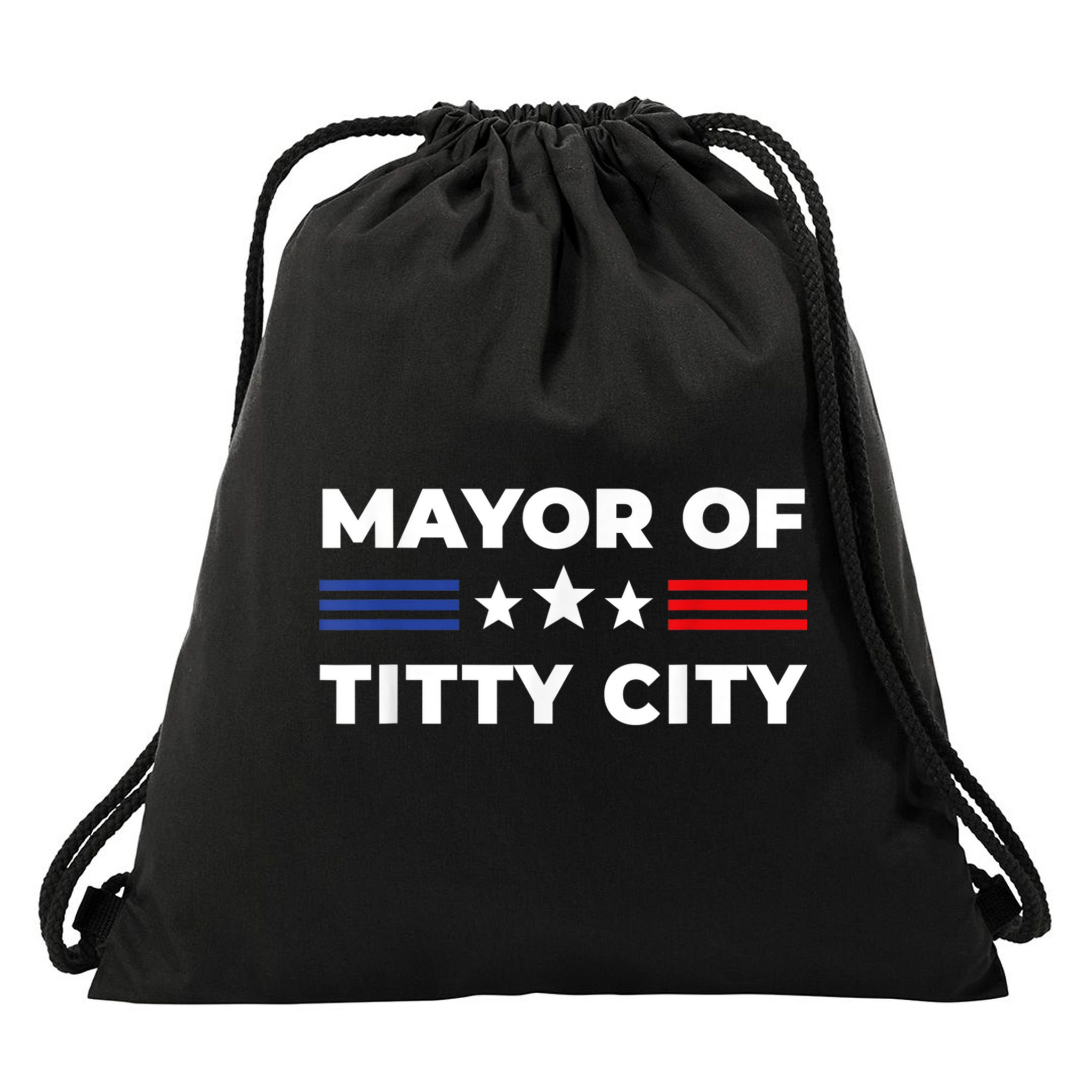 Mayor Of Titty City Funny Gift Drawstring Bag