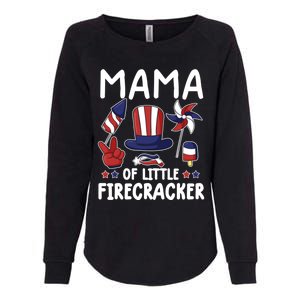 Mama Of The Little Firecracker Great Gift Funny 4th Of July Mommy Cute Gift Womens California Wash Sweatshirt