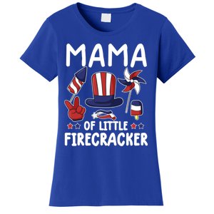 Mama Of The Little Firecracker Great Gift Funny 4th Of July Mommy Cute Gift Women's T-Shirt