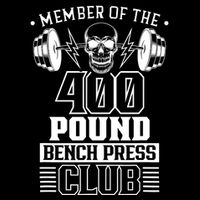 Member Of The 400 Pound Bench Press Club Benchpress Gym City Backpack