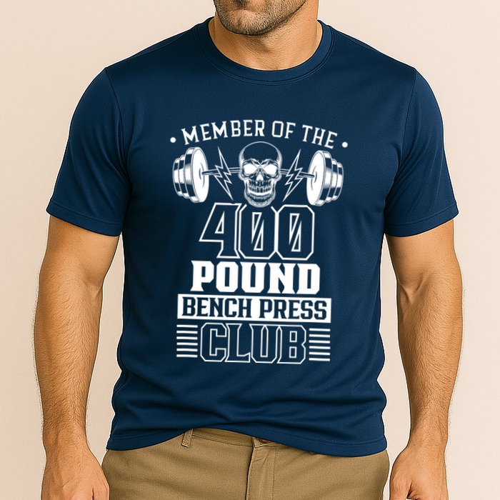 Member Of The 400 Pound Bench Press Club Benchpress Gym Cooling Performance Crew T-Shirt