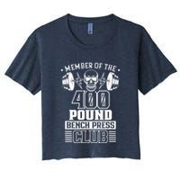 Member Of The 400 Pound Bench Press Club Benchpress Gym Women's Crop Top Tee