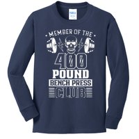 Member Of The 400 Pound Bench Press Club Benchpress Gym Kids Long Sleeve Shirt