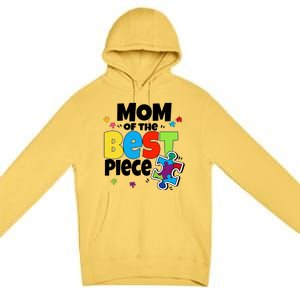 Mom Of The Best Piece Autism Mama Puzzle Mother Day Stepmom Meaningful Gift Premium Pullover Hoodie