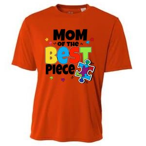 Mom Of The Best Piece Autism Mama Puzzle Mother Day Stepmom Meaningful Gift Cooling Performance Crew T-Shirt