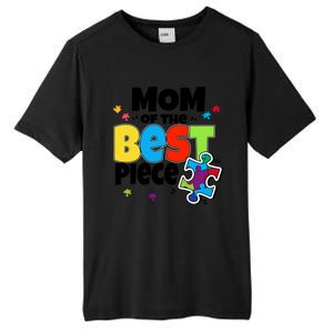 Mom Of The Best Piece Autism Mama Puzzle Mother Day Stepmom Meaningful Gift Tall Fusion ChromaSoft Performance T-Shirt