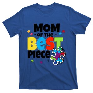 Mom Of The Best Piece Autism Mama Puzzle Mother Day Stepmom Meaningful Gift T-Shirt