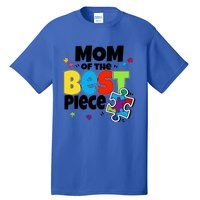 Mom Of The Best Piece Autism Mama Puzzle Mother Day Stepmom Meaningful Gift Tall T-Shirt