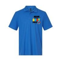 Mom Of The Best Piece Autism Mama Puzzle Mother Day Stepmom Meaningful Gift Softstyle Adult Sport Polo