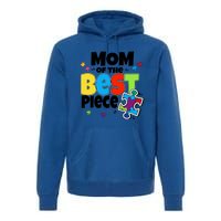 Mom Of The Best Piece Autism Mama Puzzle Mother Day Stepmom Meaningful Gift Premium Hoodie