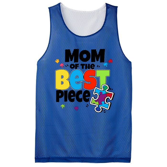 Mom Of The Best Piece Autism Mama Puzzle Mother Day Stepmom Meaningful Gift Mesh Reversible Basketball Jersey Tank