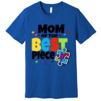 Mom Of The Best Piece Autism Mama Puzzle Mother Day Stepmom Meaningful Gift Premium T-Shirt