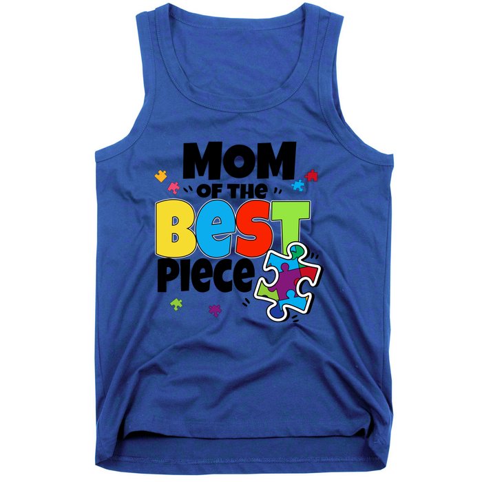 Mom Of The Best Piece Autism Mama Puzzle Mother Day Stepmom Meaningful Gift Tank Top