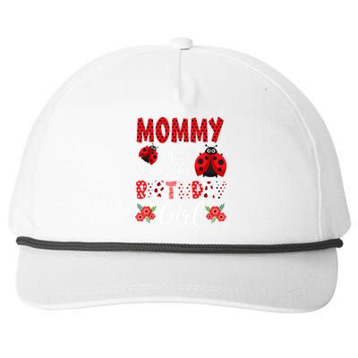 Mommy Of The Birthday Girl - Family Ladybug Birthday Snapback Five-Panel Rope Hat