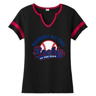 Mommy Of The Rookie Rookie Of The Year Baseball Mommy Raglan Baseball Ladies Halftime Notch Neck Tee