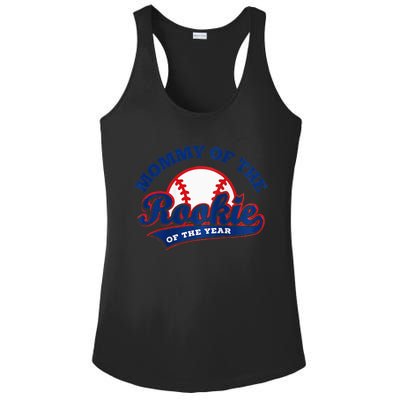 Mommy Of The Rookie Rookie Of The Year Baseball Mommy Raglan Baseball Ladies PosiCharge Competitor Racerback Tank