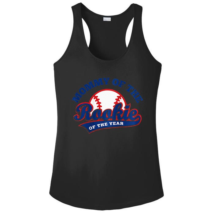 Mommy Of The Rookie Rookie Of The Year Baseball Mommy Raglan Baseball Ladies PosiCharge Competitor Racerback Tank