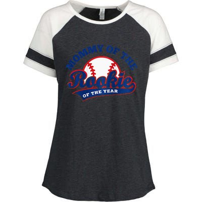 Mommy Of The Rookie Rookie Of The Year Baseball Mommy Raglan Baseball Enza Ladies Jersey Colorblock Tee