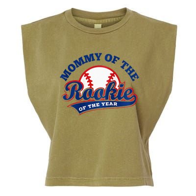 Mommy Of The Rookie Rookie Of The Year Baseball Mommy Raglan Baseball Garment-Dyed Women's Muscle Tee