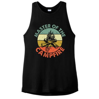 Master Of The Campfire Dad Camping Camping Dad Gift Ladies PosiCharge Tri-Blend Wicking Tank